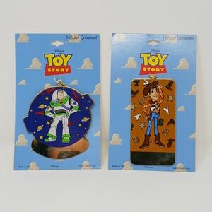 Disney's TOY STORY Woody Buzz Lightyear Metal Ornaments New in Package Set Of‎ 2